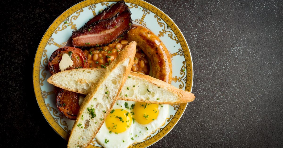 The full English breakfast at Hopfields weekend brunch